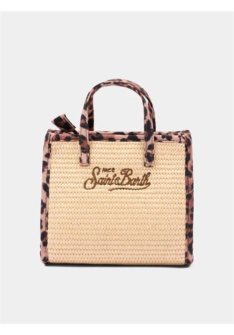Borsa Mini in paglia SAINT BARTH | VIVM001 VIVIAN MINI STRAW02781L 11 LEOPARD 18 EMB